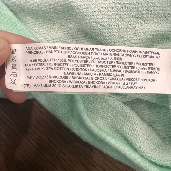 LCW Casual Mint Green Hooded Sweater - Picture 12 of 13